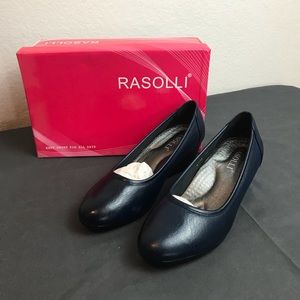 Rasolli Navy Wedge Career Shoes